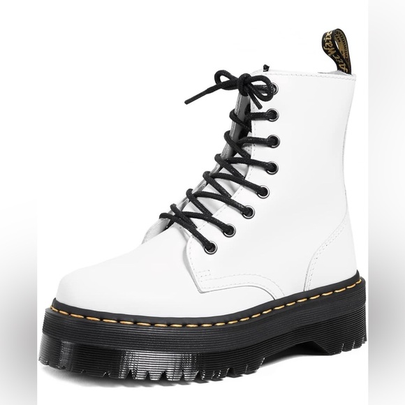 Dr. Martens, Jadon 8-Eye Leather Lace-Up Platform Boots for Men & Women Size 7 - Picture 1 of 16